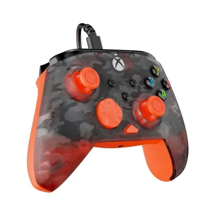 Turtle Beach Manette de jeu Rematch Core filaire pour Xbox Series X|S, Xbox One et PC, RGB, gâchettes ajustables, vibration, camouflage noir et orange Turtle Beach Manette de jeu Rematch Core filaire pour Xbox Series X|S, Xbox One et PC, RGB, gâchettes ajustables, vibration, camouflage noir et orange