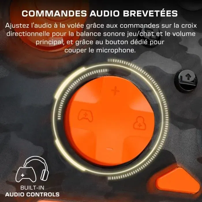 Turtle Beach Manette de jeu Rematch Core filaire pour Xbox Series X|S, Xbox One et PC, RGB, gâchettes ajustables, vibration, camouflage noir et orange Turtle Beach Manette de jeu Rematch Core filaire pour Xbox Series X|S, Xbox One et PC, RGB, gâchettes ajustables, vibration, camouflage noir et orange