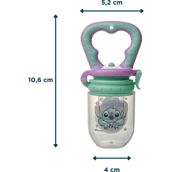 Thermobaby Grignoteur de fruits et légumes en silicone pour bébé - Jouet de dentition pour soulager les gencives avec motifs Lilo & Stitch