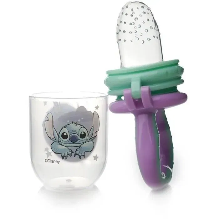 Thermobaby Grignoteur de fruits et légumes en silicone pour bébé - Jouet de dentition pour soulager les gencives avec motifs Lilo & Stitch