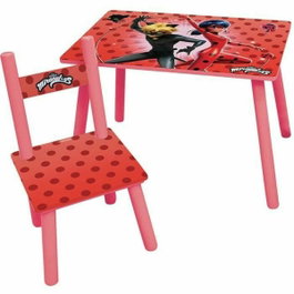 Fun House Ensemble Table et Chaise Miraculous Ladybug Rouge