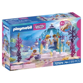 Playmobil 72104 Boda Bajo El Mar - Coffret Mariage Sous-Marin avec Sirene, Homme de Mer et Accessoires, Jeu d’Éveil Enfant 4 Ans et Plus