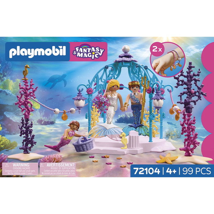 Playmobil 72104 Boda Bajo El Mar - Coffret Mariage Sous-Marin avec Sirene, Homme de Mer et Accessoires, Jeu d’Éveil Enfant 4 Ans et Plus