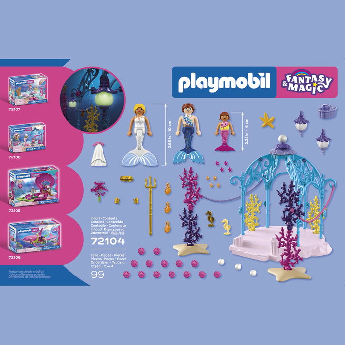 Playmobil 72104 Boda Bajo El Mar - Coffret Mariage Sous-Marin avec Sirene, Homme de Mer et Accessoires, Jeu d’Éveil Enfant 4 Ans et Plus