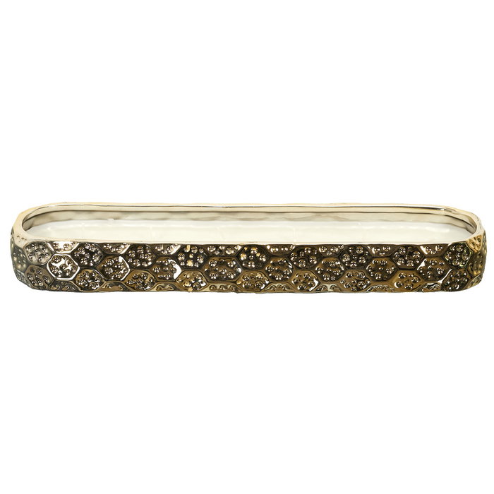 Home Deco Factory Bougie parfumée 6 mèches dorée au cachemire Home Deco Factory Bougie parfumée 6 mèches dorée au cachemire