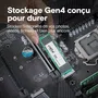Crucial E100 SSD 480 Go NVMe PCIe Gen4 2280 - Vitesse de lecture jusqu'à 5000 Mo/s - Mise à niveau de stockage PC
