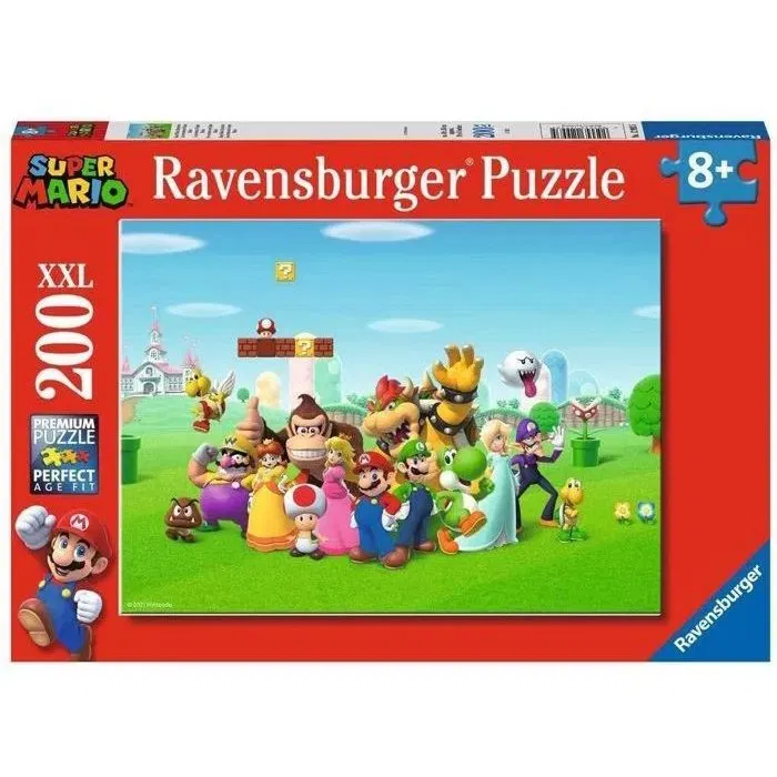 Ravensburger Puzzle 200 pièces XXL Les Aventures de Super Mario - 00012993 - Dès 8 ans Ravensburger Puzzle 200 pièces XXL Les Aventures de Super Mario - 00012993 - Dès 8 ans
