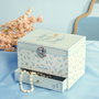 WIDDOP & CO Coffret à bijoux musical Cendrillon Disney Princesses avec motif floral, tiroir à souvenirs et mélodie