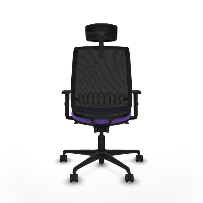 Piqueras Y Crespo Chaise de bureau Alares, mécanisme synchrone, assise lila et maille noire