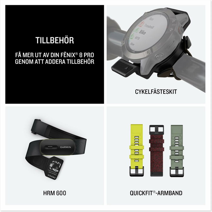 Montre intelligente GARMIN fenix 8 Pro Noir Gris Graphite 1,4"