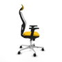 Piqueras y Crespo 2D086N1 Chaise de Bureau avec Appui-tête Jaune