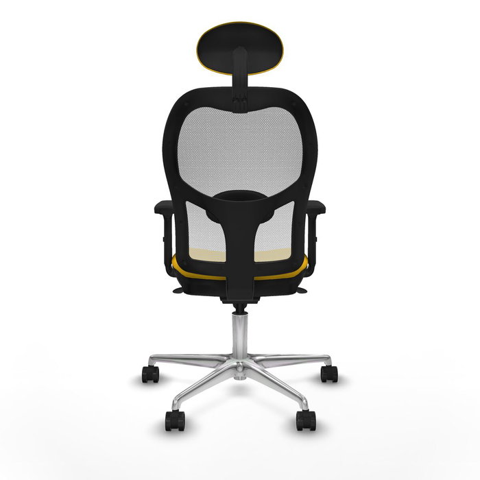 Piqueras y Crespo 2D086N1 Chaise de Bureau avec Appui-tête Jaune
