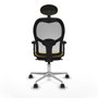 Piqueras y Crespo 2D086N1 Chaise de Bureau avec Appui-tête Jaune