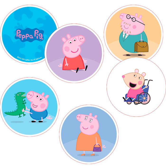 Peppa Pig Jeu de Mémoire 36 Pièces avec 18 Paires, Carton Épais, Sac de Rangement, Personnages de la Série, Recommandé +24 Mois