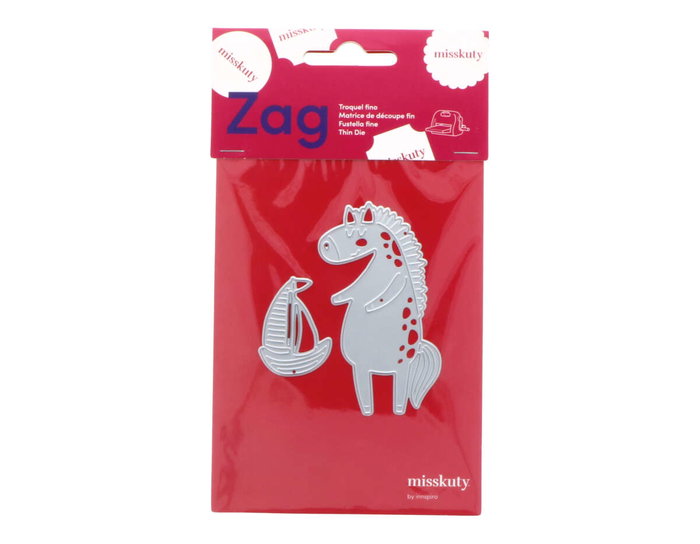 Misskuty Lot de 2 emporte-pièces fins ZAG motif cheval avec bateau pour enfants