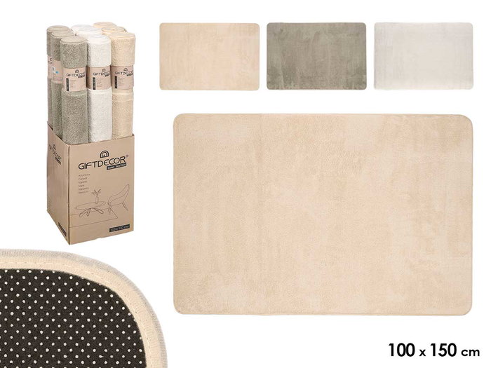 GIFTDECOR Alfombra à poils courts assortiment 3 couleurs 100x150cm GIFTDECOR Alfombra à poils courts assortiment 3 couleurs 100x150cm