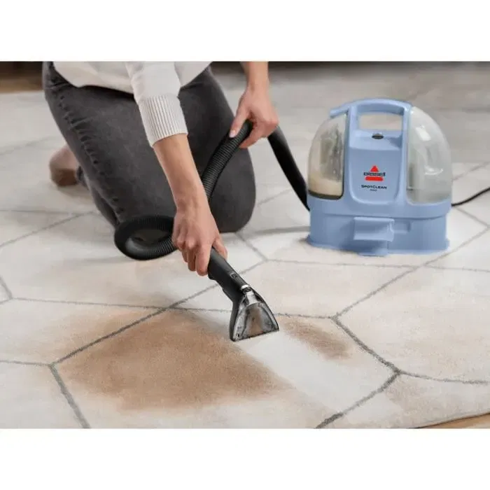 Bissell SpotClean Mini Select - Nettoyeur portatif 330 W pour tapis, tissus et voiture, 12500 Pa, réservoir 0.5 L - Bleu