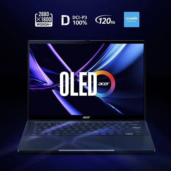 Acer Googlebook 14 GP714-91N-50HP - Écran OLED Tactile 2,8K - Intel Core Ultra 5 - 16 Go RAM - 256 Go SSD