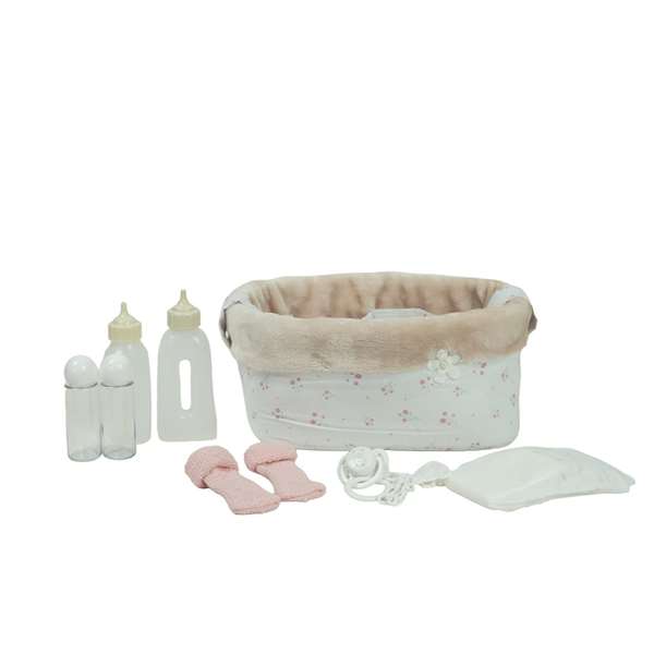 Muñecas Arias 10X1 - Corbeille de naissance Élégance beige avec accessoires - Dès 3 ans