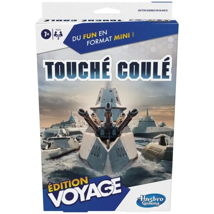 Hasbro Gaming Touché Coulé Édition Voyage - Jeu de Société Portable pour 2 Joueurs, à Partir de 7 Ans