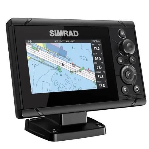 Simrad Cruise 5 - Combiné Sondeur GPS avec transducteur 83/200kHz XDCR, écran LCD tactile 7 pouces, cartes et navigation mondiale incluses