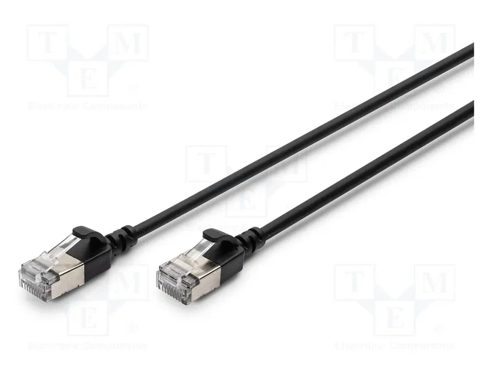 DIGITUS Cordon de raccordement Cat 6a F/FTP 0,5m Noir DIGITUS Cordon de raccordement Cat 6a F/FTP 0,5m Noir