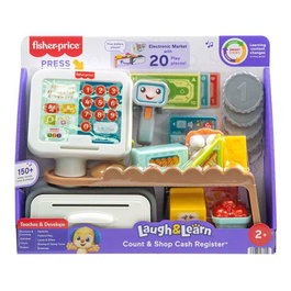 Fisher-Price Caisse Enregistreuse Interactive avec Sons, Chansons et Accessoires - Jouet pour Enfants à partir de 2 ans - Dimensions 25x33x9 cm