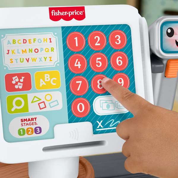 Fisher-Price Caisse Enregistreuse Interactive avec Sons, Chansons et Accessoires - Jouet pour Enfants à partir de 2 ans - Dimensions 25x33x9 cm
