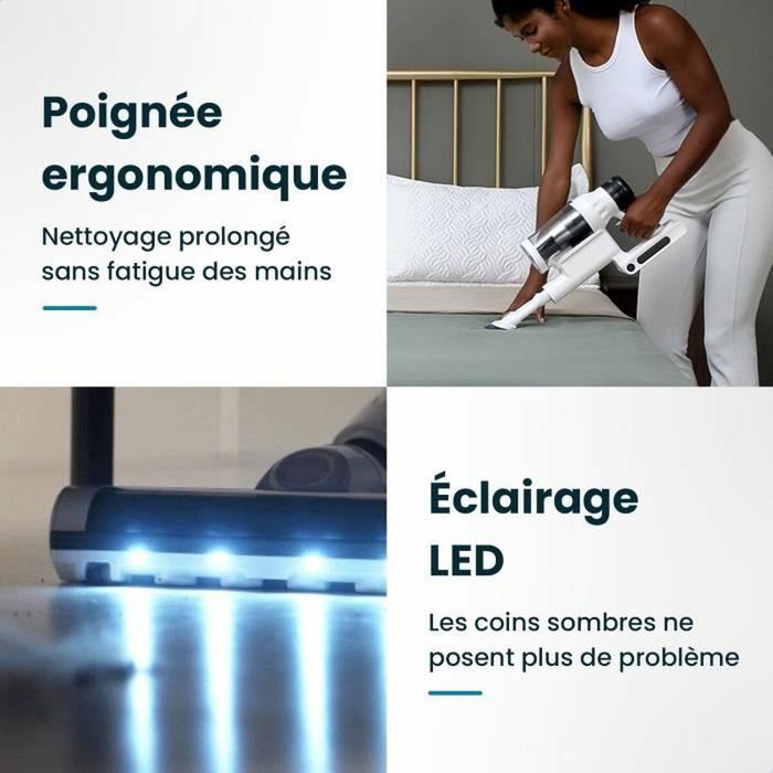 Eziclean Cyclomax R22 Aspirateur balai sans fil Blanc