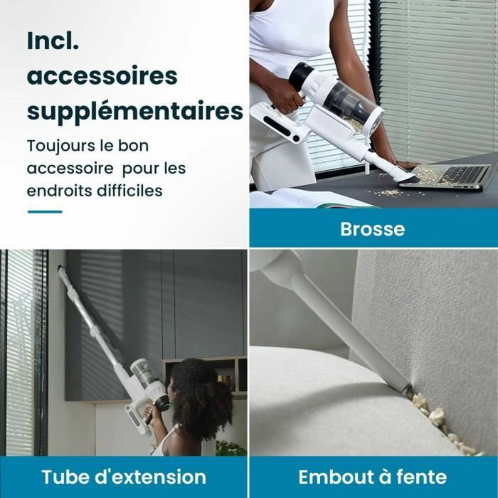 Eziclean Cyclomax R22 Aspirateur balai sans fil Blanc