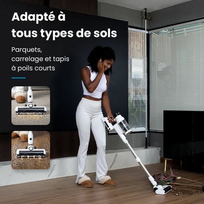 Eziclean Cyclomax R22 Aspirateur balai sans fil Blanc