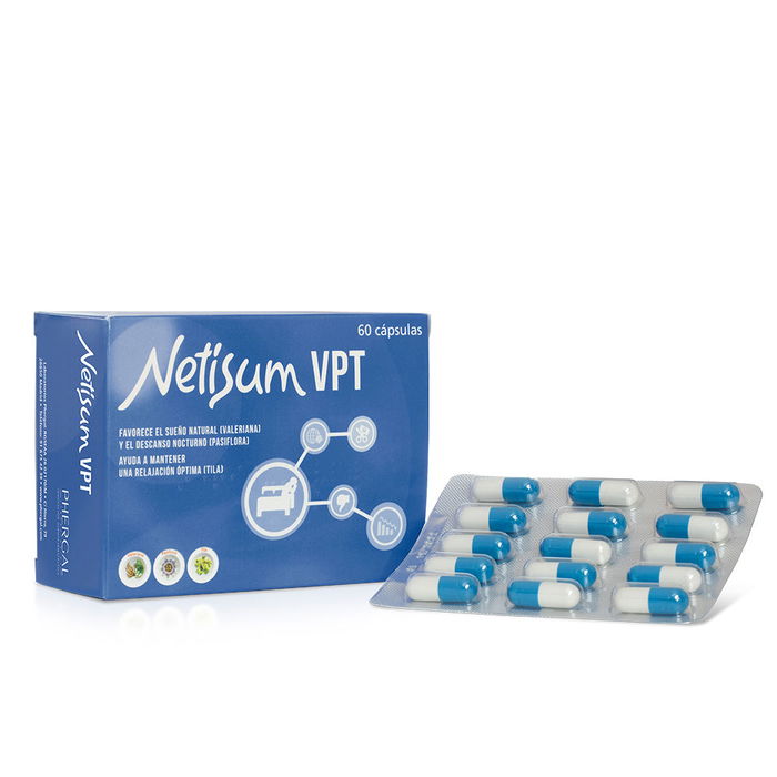 Netisum Capsules Sommeil Relaxation Valériane Passiflore Tilleul 60 unités