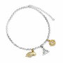 THE CARAT SHOP Bracelet Harry Potter en alliage de zinc argenté - Torneau du Temps, Reliques de la Mort et Vif d'Or