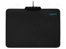 LOGILINK Support de souris noir avec diode LED 360x260mm