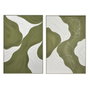 Home ESPRIT Toile ESPRIT Blanc Vert Abstrait Urbaine (Lot de 2)