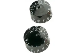 YELLOWPTS Set de 2 boutons de style Gibson - Noir