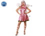 BigBuy Carnival Déguisement Fée Rose avec Robe Brillante et Ailes - Taille M/L