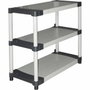 Tood Étagère plastique à 3 tablettes Noir/gris