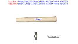 SIFER Manche en bois verni pour pot de fleurs 5308/B 300x29x18mm