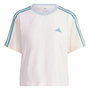 T-shirt à manches courtes femme Adidas 3S Cr Blanc