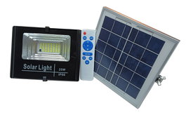 TALOX Projecteur et Panneau Solaire LED 25 W avec Télécommande GY-RSF-001