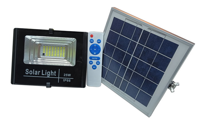 TALOX Projecteur et Panneau Solaire LED 25 W avec Télécommande GY-RSF-001 TALOX Projecteur et Panneau Solaire LED 25 W avec Télécommande GY-RSF-001