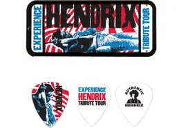Dunlop Boîte de 6 médiators Medium Hendrix Tribute Tour 0.73mm 8.6x3x1.3cm