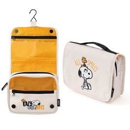 ERIK - Nécessaire de voyage Snoopy, multicompartiments, 100% polyester imperméable avec fermetures à glissière et anse