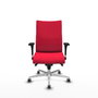 Piqueras Y Crespo Silla Albacete confidente Rouge avec mécanisme Sincro et base aluminium