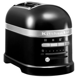 KitchenAid 5KMT2204 EOB Grille-pain 2 tranches noir - Extra large, capteur thermique électronique, minuterie LED