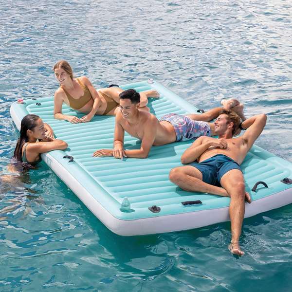 Intex - Tapis flottant gonflable, 310 x 183 cm, en PVC et PET, pour enfant à partir de 6 ans Intex - Tapis flottant gonflable, 310 x 183 cm, en PVC et PET, pour enfant à partir de 6 ans