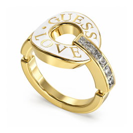 Guess Bague Love Guess JUBR04079JWYGWH54 Dorée Taille 54