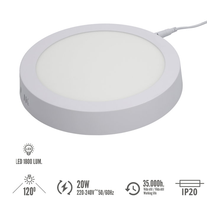 WOLFPACK LINEA PROFESIONAL Downlight de surface LED 20W 1800 lumens 3000K