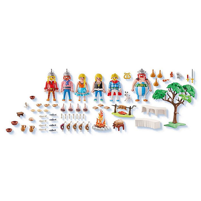 Playmobil Le banquet du village et personnage Astérix, 159 pièces